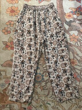 Rising International Beige Mushroom & Sun Cargo Pants